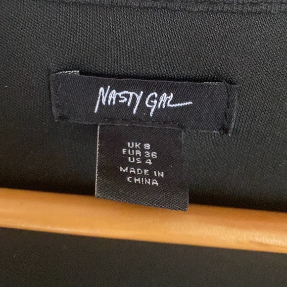 Nasty Gal Sequin Fringe Dress Star Sequin Plunge Neck sparkle phish size 4 - Picture 8 of 16